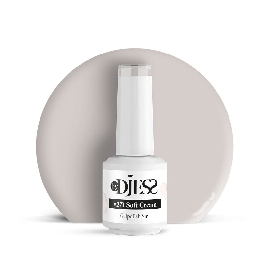 By Djess Gel Polish | Gellak | #271 Soft Cream - 8 ml
