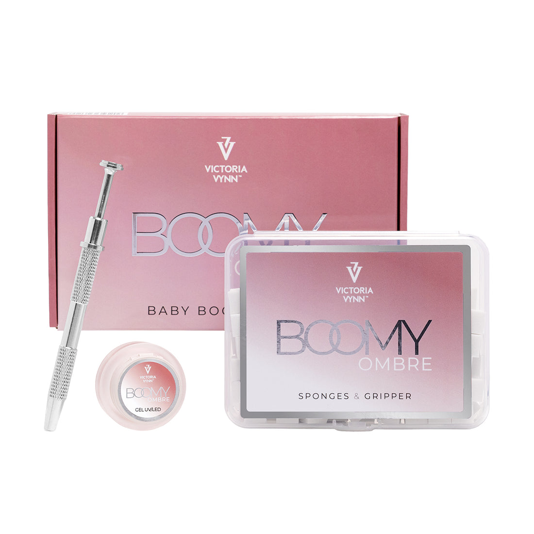 Victoria Vynn Boomy Ombre set | Snow White Gel + 96 sponsjes + 1 x gripper