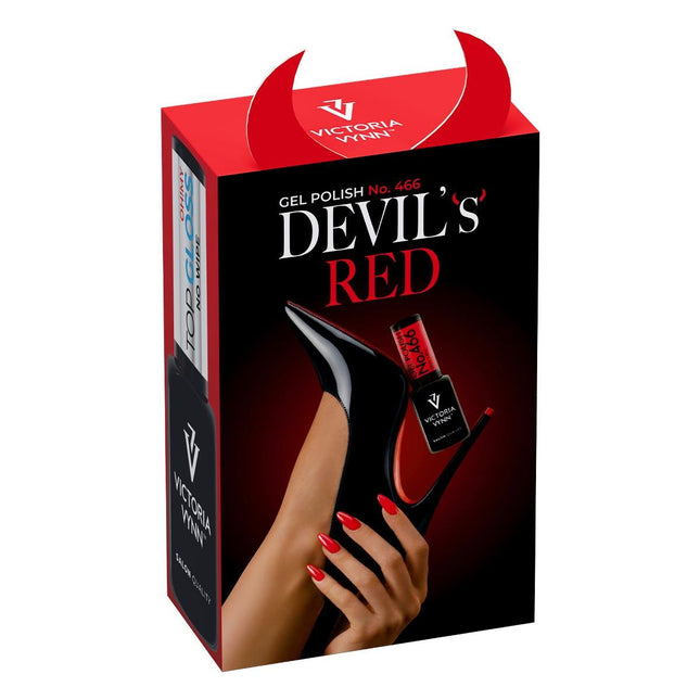 Victoria Vynn Salon Gellak | 2-pack | #466 Devil`s Red + Top Oh! My Gloss