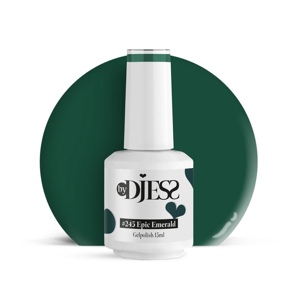 By Djess Gel Polish | Gellak | #245 Epic Emerald - 15 ml