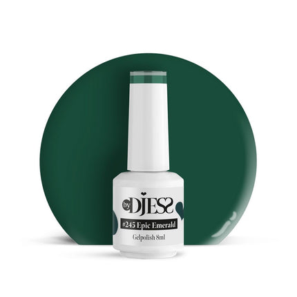 By Djess Gel Polish | Gellak | #245 Epic Emerald - 8 ml