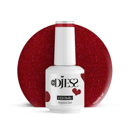 By Djess Gel Polish | Gellak | 4-pack | Christmas Glow #250 - #252 + Glossy Top - 15 ml