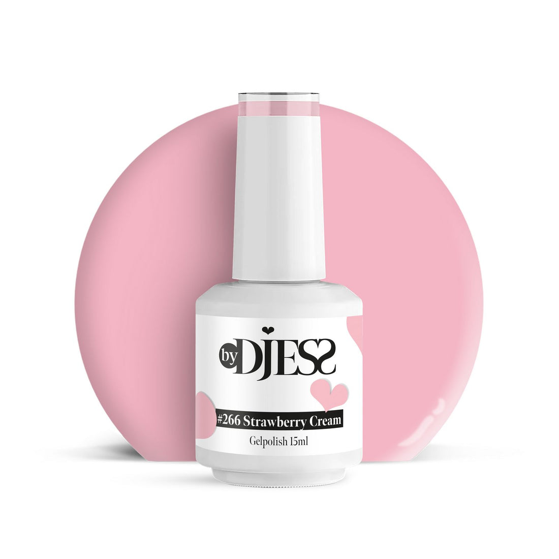 By Djess Gel Polish | Gellak | #266 Strawberry Cream - 15 ml