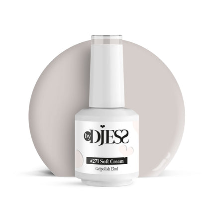 By Djess Gel Polish | Gellak | #271 Soft Cream - 15 ml