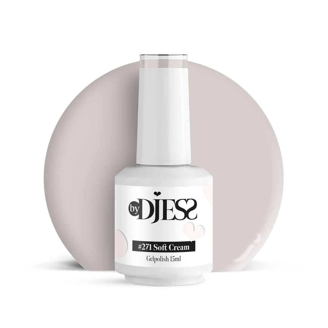 By Djess Gel Polish | Gellak | #271 Soft Cream - 15 ml