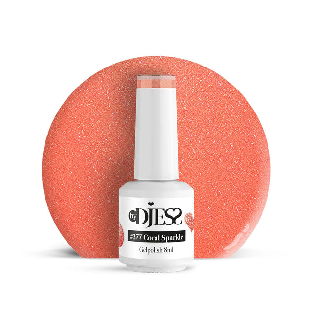 By Djess Gel Polish | Gellak | #277 Coral Sparkle - 8 ml