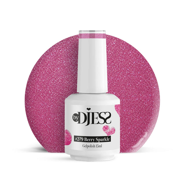 By Djess Gel Polish | Gellak | #279 Berry Sparkle - 15 ml