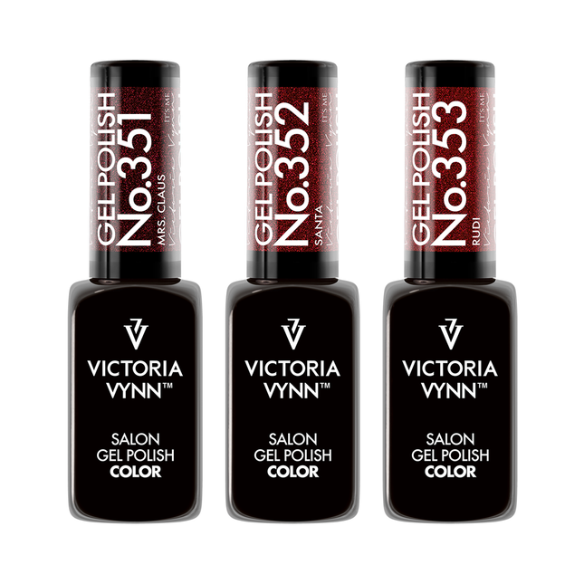 Victoria Vynn Salon Gel Polish | 3-pack | #351 Mrs Claus + #352 Santa + #353 Rudi