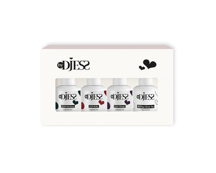 By Djess Gel Polish | Gellak | 4-pack | Christmas Glow #250 - #252 + Glossy Top - 15 ml