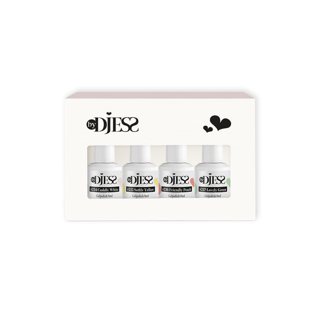 By Djess Gel Polish | Gellak | 4-pack | Pastel Dreams #234 - #237 - 8 ml