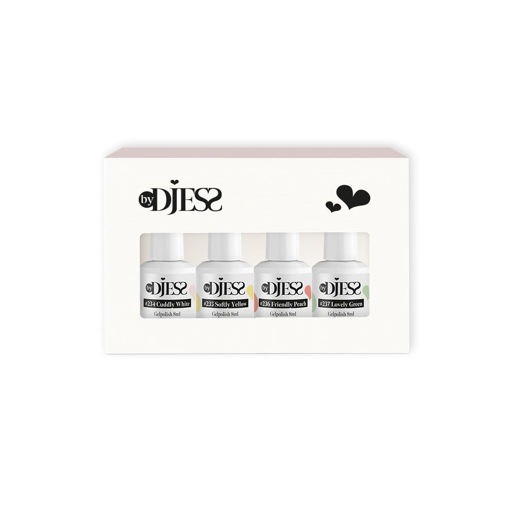 By Djess Gel Polish | Gellak | 4-pack | Pastel Dreams #234 - #237 - 8 ml