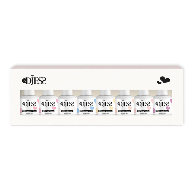 By Djess Gel Polish | Gellak | 8-pack | Macaron Mood - 15 ml