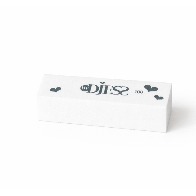 Vijl buffer blok - grit 100 - wit - By Djess