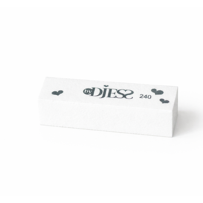 Vijl buffer blok - grit 240 - wit - By Djess