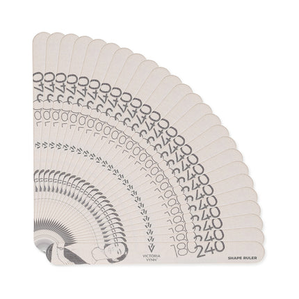 Vijl recht - grit 180/240 - Shape Ruler - set van 25 stuks - Victoria Vynn