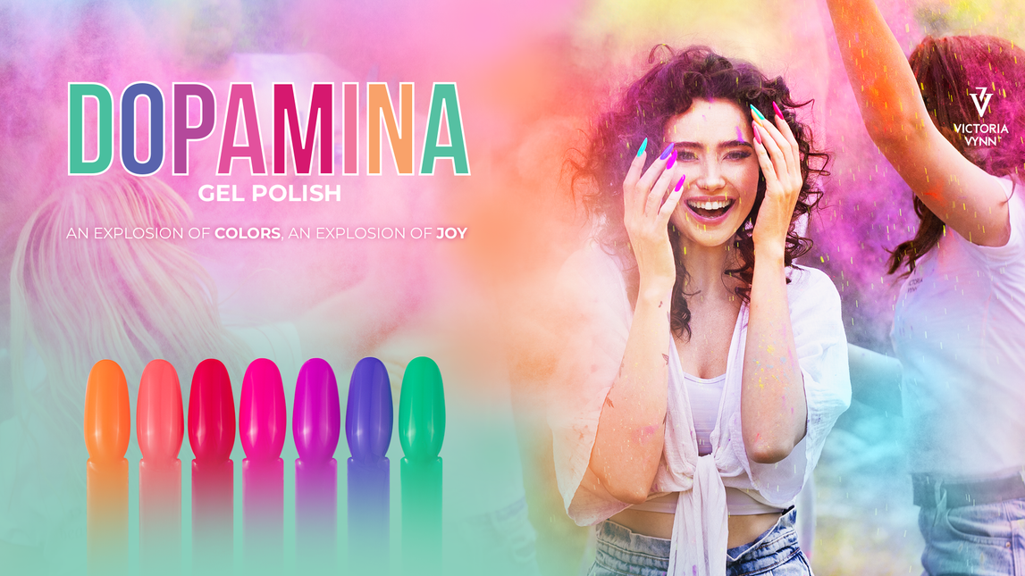 Victoria Vynn Salon Gellak | 8-pack | Dopamina #376 - #382 + MEGA Base Clear (8 ml)