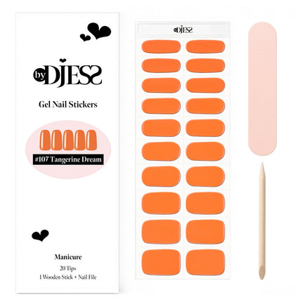 By Djess Gel Stickers | Manicure | #107 Tangerine Dream