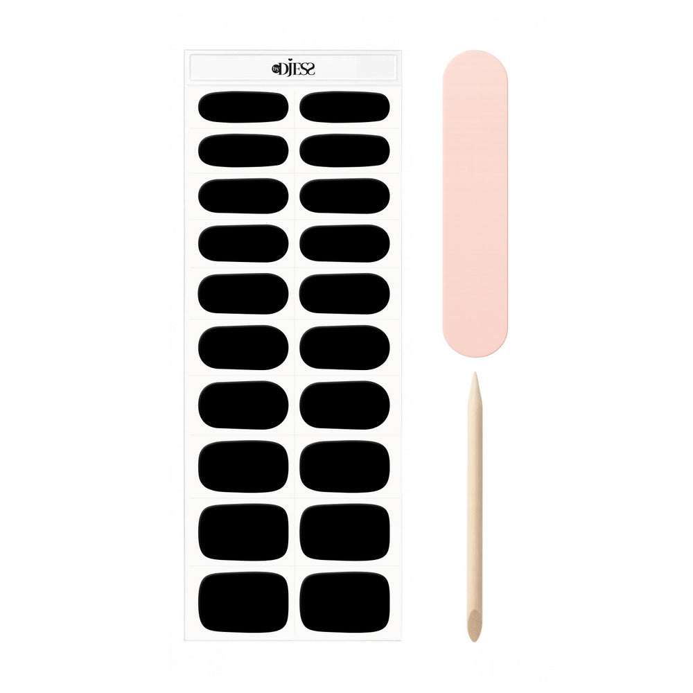 By Djess Gel Stickers | Manicure | #108 Black-out