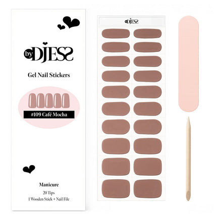 By Djess Gel Stickers | Manicure | #109 Café Mocha