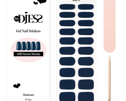 By Djess Gel Nail Stickers | Manicure | #110 Storm Marine