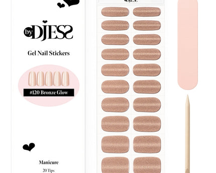 By Djess Gel Nail Stickers | Manicure | #120 Bronze Glow