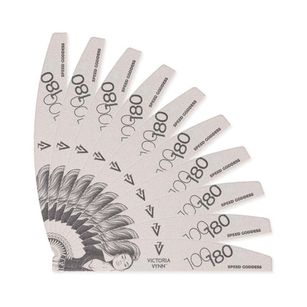 Vijl halve maan - grit 100/180 - Speed Goddess - set van 10 stuks - Victoria Vynn