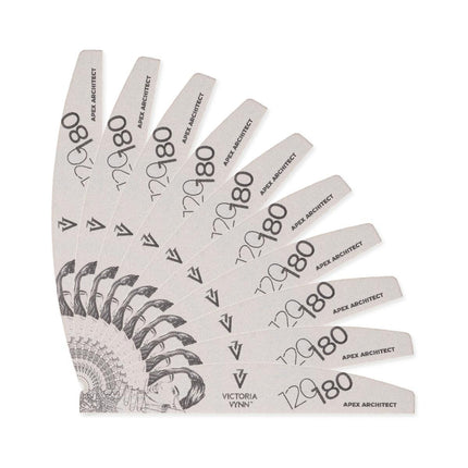 Vijl halve maan - grit 120/180 - Apex Architect - set van 10 stuks - Victoria Vynn