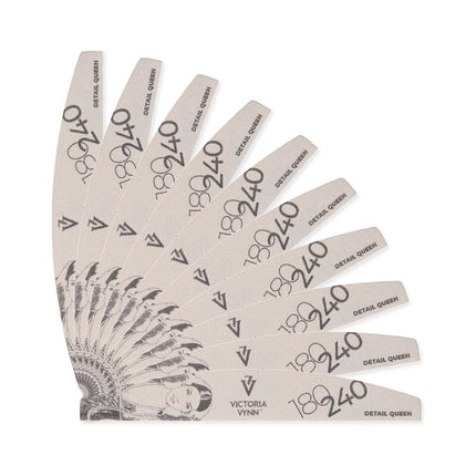 Vijl halve maan - grit 180/240 - Detail Queen - set van 10 stuks - Victoria Vynn