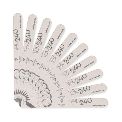 Vijl recht - grit 180/240 - Shape Ruler - set van 10 stuks - Victoria Vynn