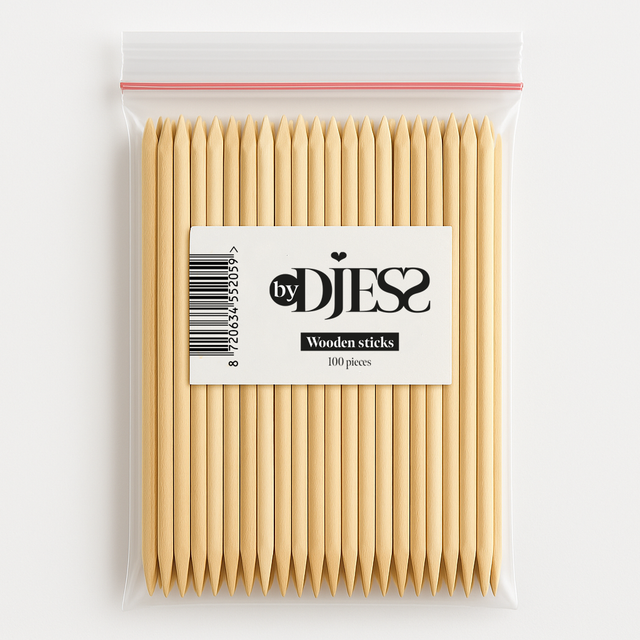 By Djess - Wooden Sticks - set 100 stuks
