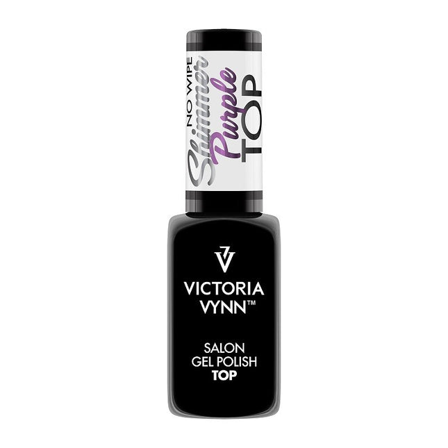 Victoria Vynn Top coat | No Wipe Shimmer Purple - 8 ml