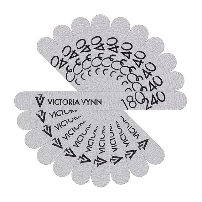 Pilnik prosty - ziarnistość 180/240 - biały - zestaw 10 sztuk - Victoria Vynn