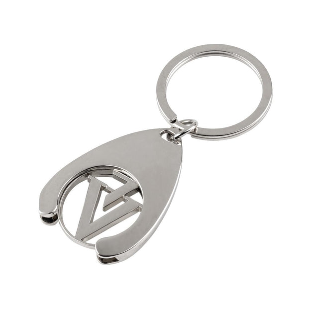 Victoria Vynn Shopping Cart Keychain | Silver