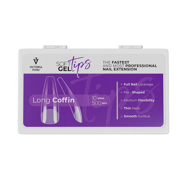 Victoria Vynn Soft Gel Tips | Long Coffin