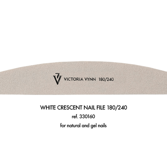 Vijl halve maan - grit 180/240 - wit - Victoria Vynn